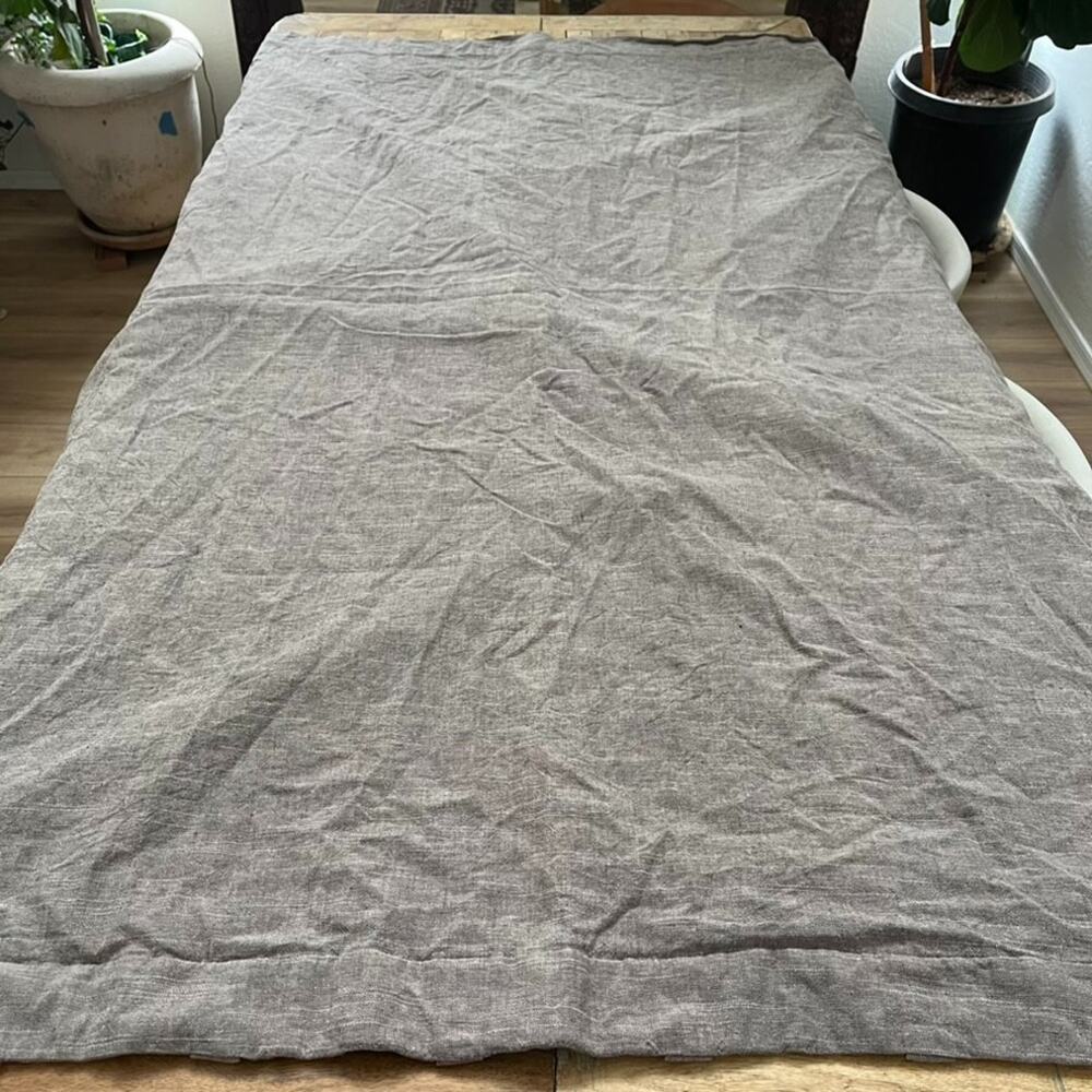 Pottery Barn Gray Blackout Curtain Panels (2) 50 x 84 in Linen Blend